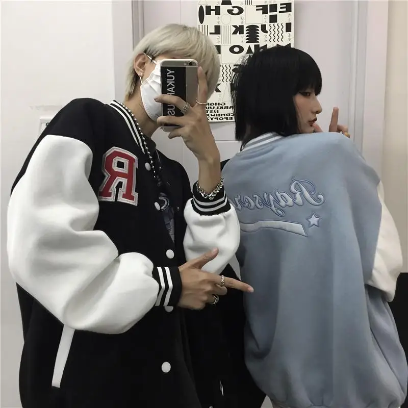 

2023 new coat ladies and jacket couple tops college style coat ladies tops couple cardigan high quality baseball uniform