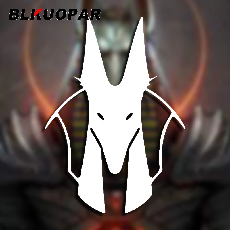 BLKUOPAR-아누비스 헤드 자동차 스티커, 귀여운 ATV 애니메이션 캐릭터 데칼 스크래치 방지 노트북 앞 유리 그래픽 캐러밴 자동차 라벨