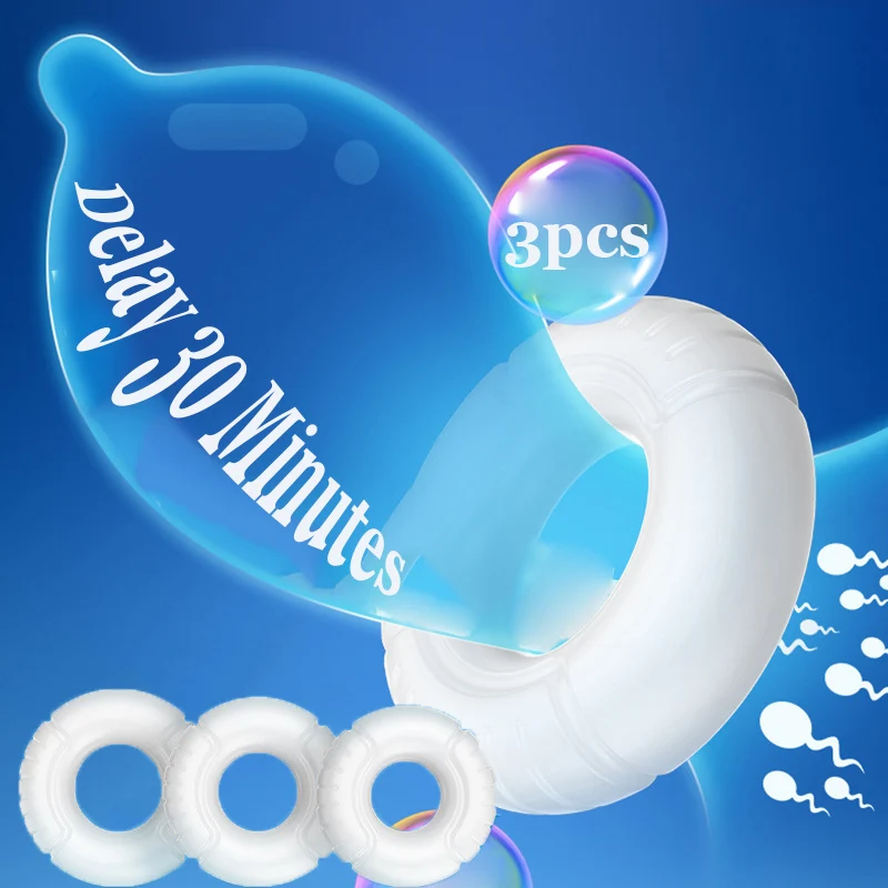 Delay Ejaculation Rings And Ball Stretcher For Men 3 Piece Set_voghion.com