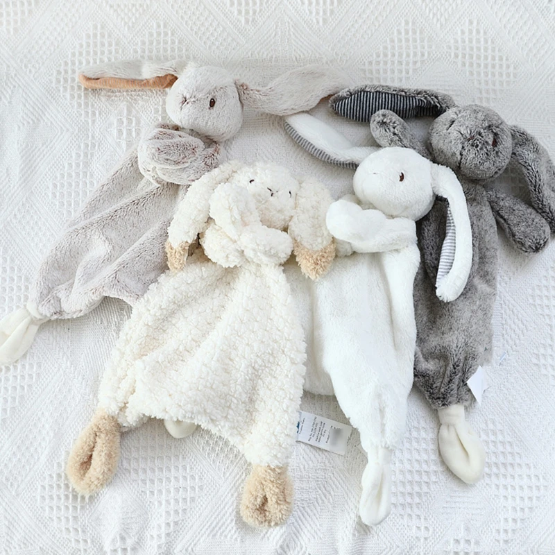 Baby Crib Toy 11" Lovely Plush Rabbit for Doll Soft Sleeping Toy Baby Gift Nursery Room Decor
