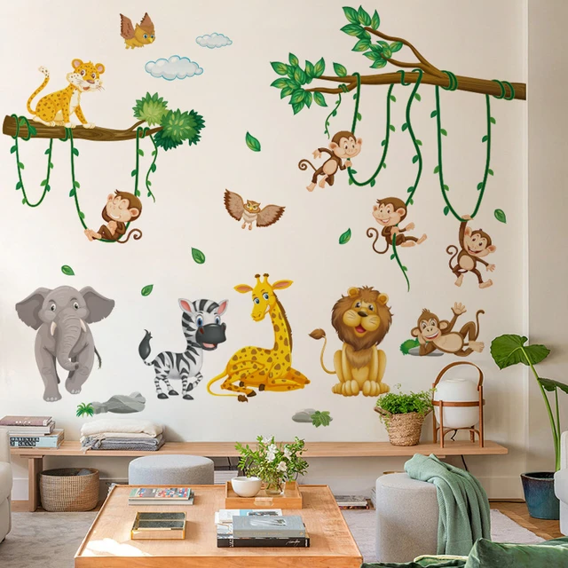 Animal Wall Stickers For Kids Rooms