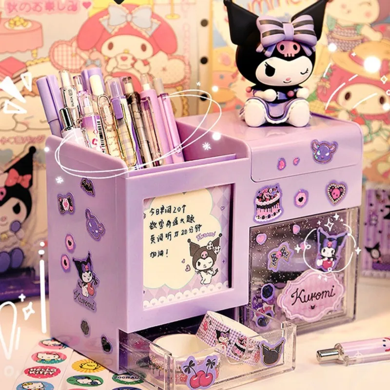 Nuovo Simpatico Portamatite Multifunzionale Sanrio Large Cinnamoroll Kuromi Student Desktop Stationery Organizer Box Gift