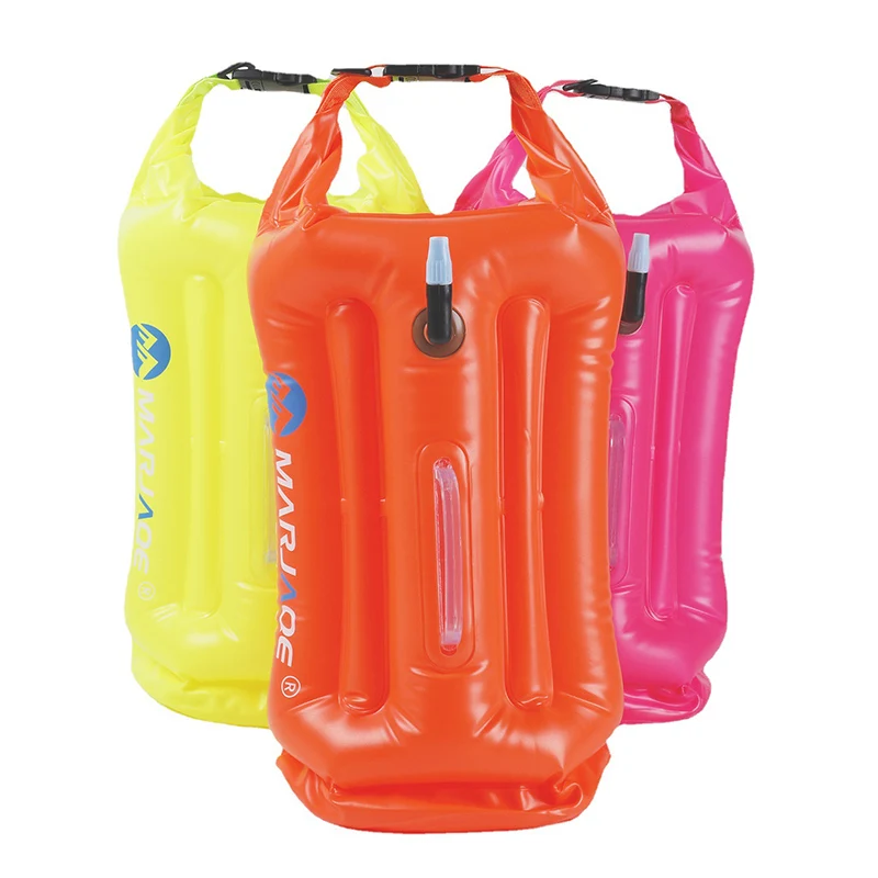 PVC 20L Tow Float Dry Bag with Adjustable Waist Belt Inflatable Waterproof Bag Swim Safety Float Boating Fishing Camping