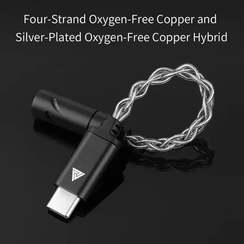 QKZ TC-MAX Pro HiFi DAC USB Type C To 3.5mm Headphone Amplifier Audio Decoder IEM AMP Mobile Phone Adapter CX31993 32bits/384kHz