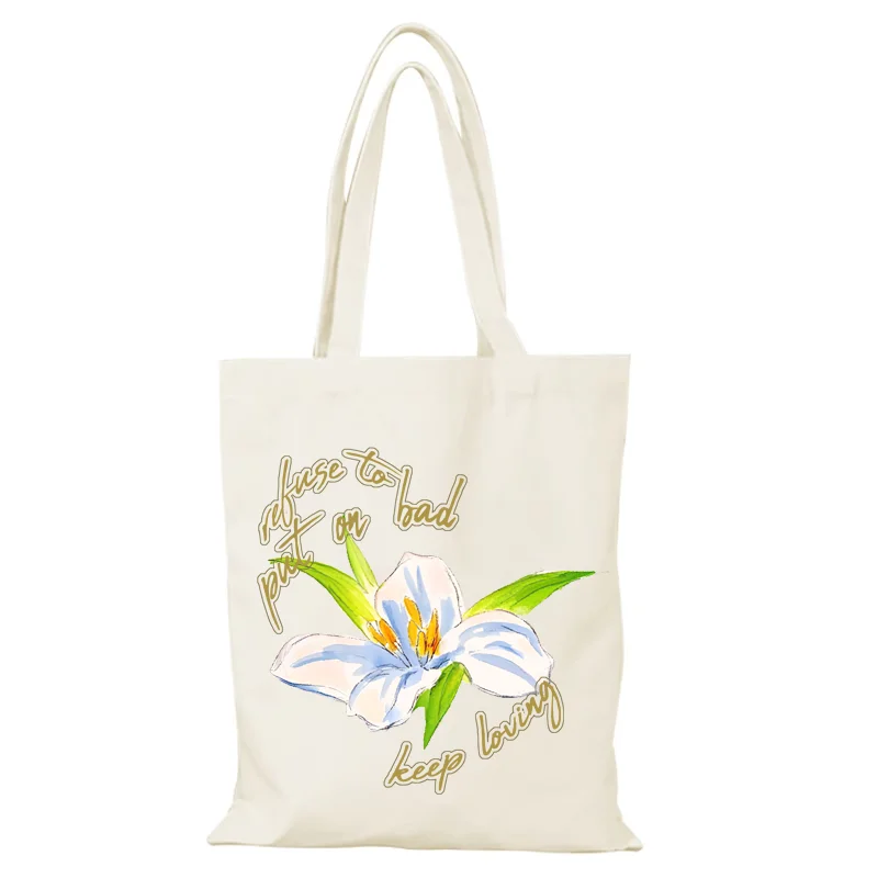 Personalisierte Tasche Mode Blumen Dame Taschen Falten Einkaufstasche Damen Handtasche Handtaschen Tote Eco Shopper Frau Strand Tuch die – Detail 10