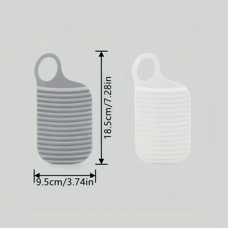 Portable Mini Laundry Board Soft Glue Foldable Non-slip Hand Wash Scrubboard Clothes Travel & Outdoor 1pc