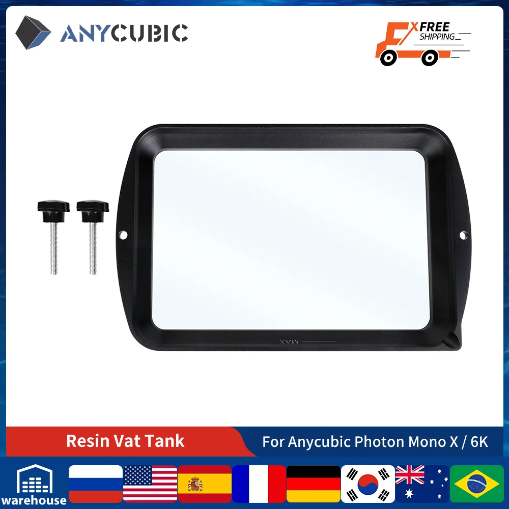 Anycubic Resina uv Tanque do Tanque do Tanque Impressora 3d Peças Photon Mono x 6ks Photon Mono x Photon Mono x 6k Photon m3 Plus
