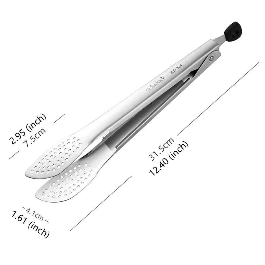 Stainless Steel Kitchen Tongs Portable Retractable Meal clip For Cooking Baking BBQ Meat Salad Food Kitchen Utensils