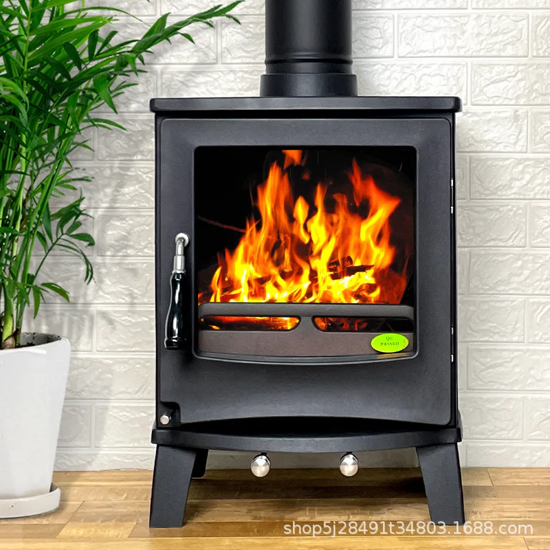 Real Fireplace Firewood Household Glass Door Cast Iron Country Villa  Independent Firewood Stove Self-built Heating Stove - AliExpress