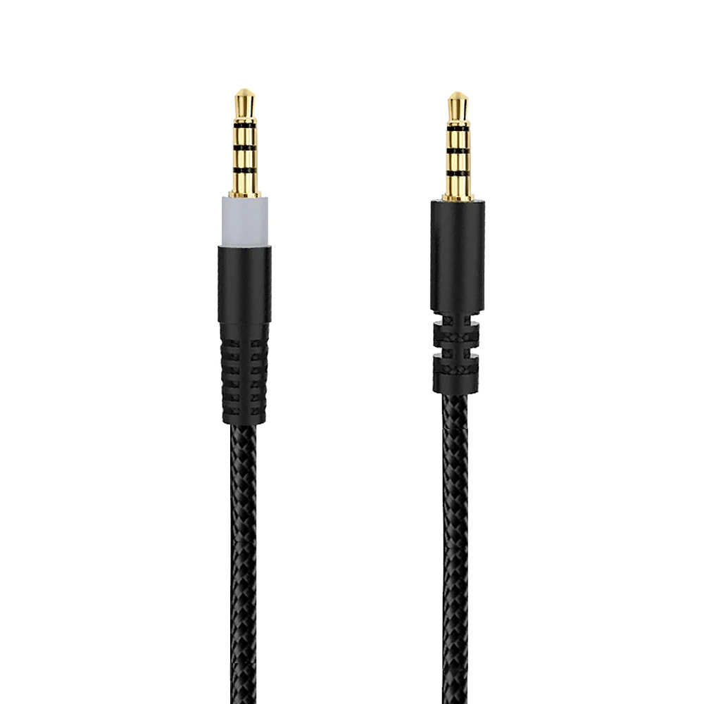 For Kingston HyperX Cloud Mix,Cloud Alpha Nylon Braided OFC 3.5MM jack Male to Male Headphone Cable Gaming Headset Audio Wire