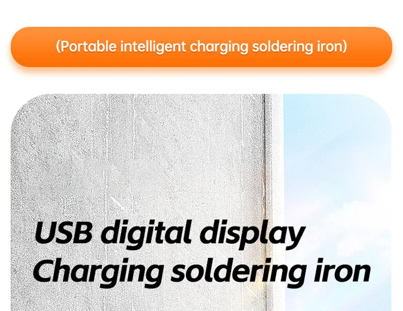 USB Wireless Digital Electric Soldering Iron Kit Cordless Adjustable Temperature 300-450℃ Smart Welding Solder Tool