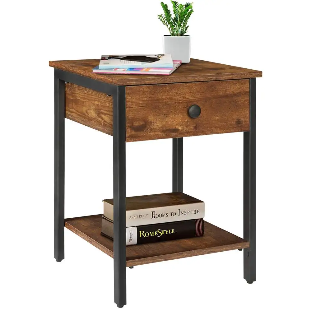 2-Tier Rustic Side Table