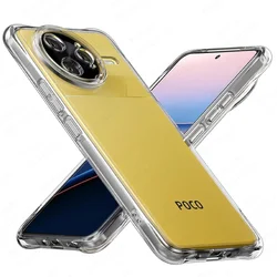 Shockproof Clear Case with Camera Protection for Poco F7 5G (Transparent)