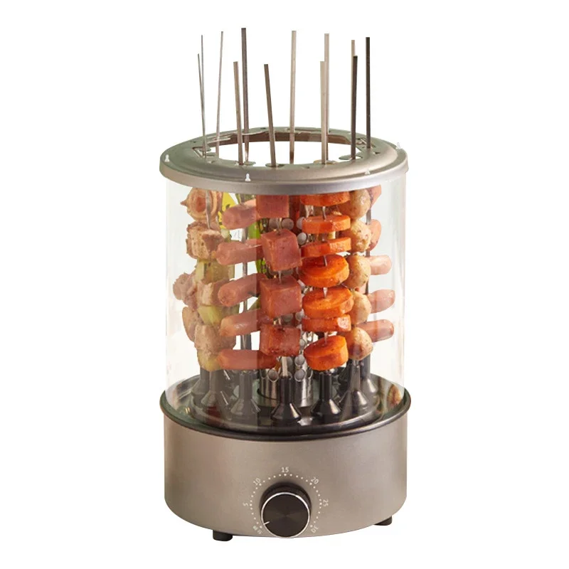Electric Barbecue Grill Household KL-J121 Grilled Skewer Electromechanical Grill Plate Barbecue Oven Visual Rotary barbecu