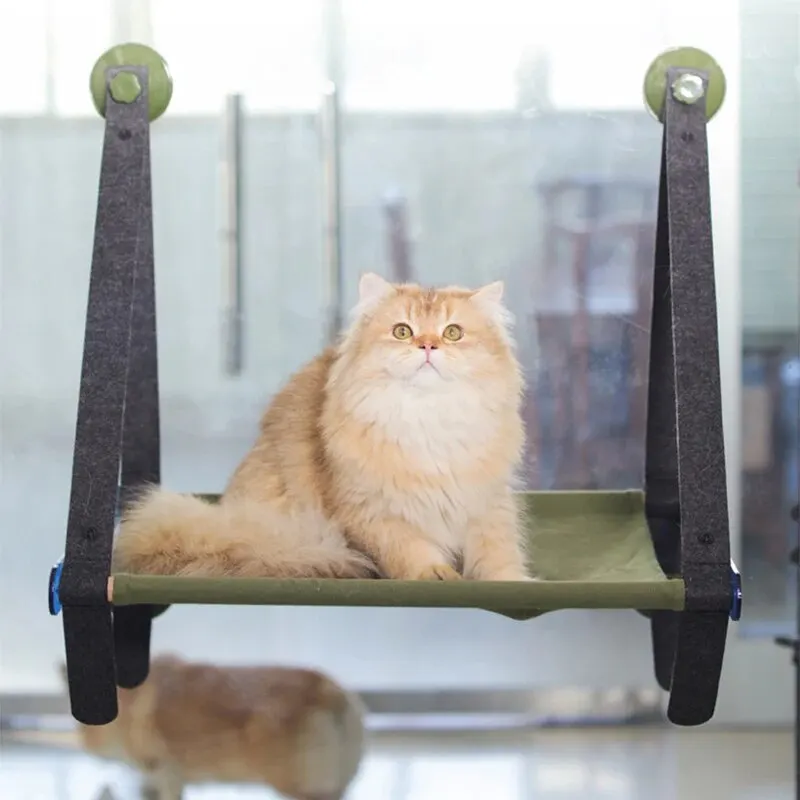 BOOTEELY Screw Sucker Balcony Cat Hammock Hanging Cat Hammock Pet