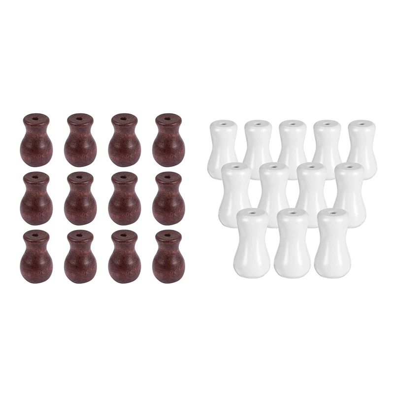 12 Pack Window Blind Wood Cord Knobs Wooden Hanging Ball Blind Small