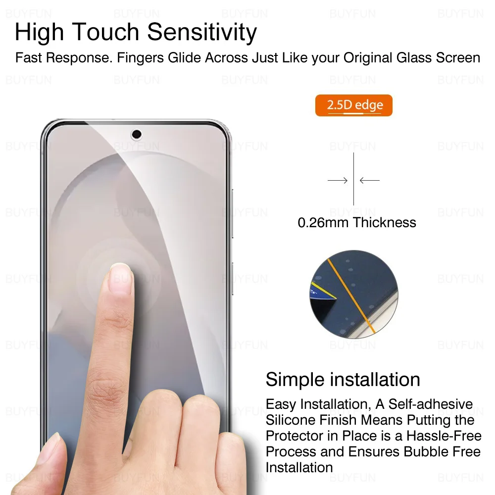 4-Pack Full Cover Tempered Glass Armor Phone Screen Protector