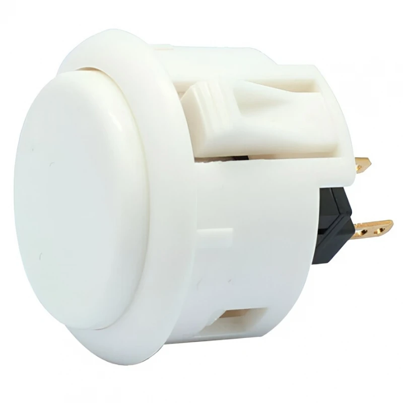 Pulsante Arcade Bianco Compatibile Per Il Pulsante Bartop Sanwa Ricreativo Gioca 25Mm # Arcade Arcade
