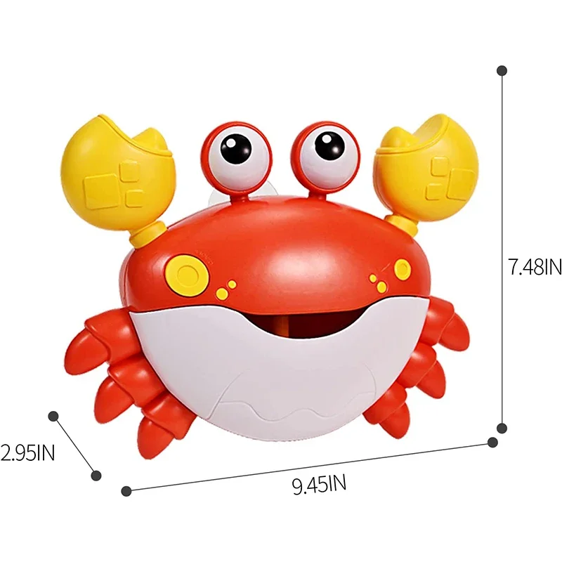 Bubble Crab Bath Toys Automatic Bubble Maker Baby Bath Toys for Toddlers Bubble Bathtub Toys with Music Machine for Kids 6