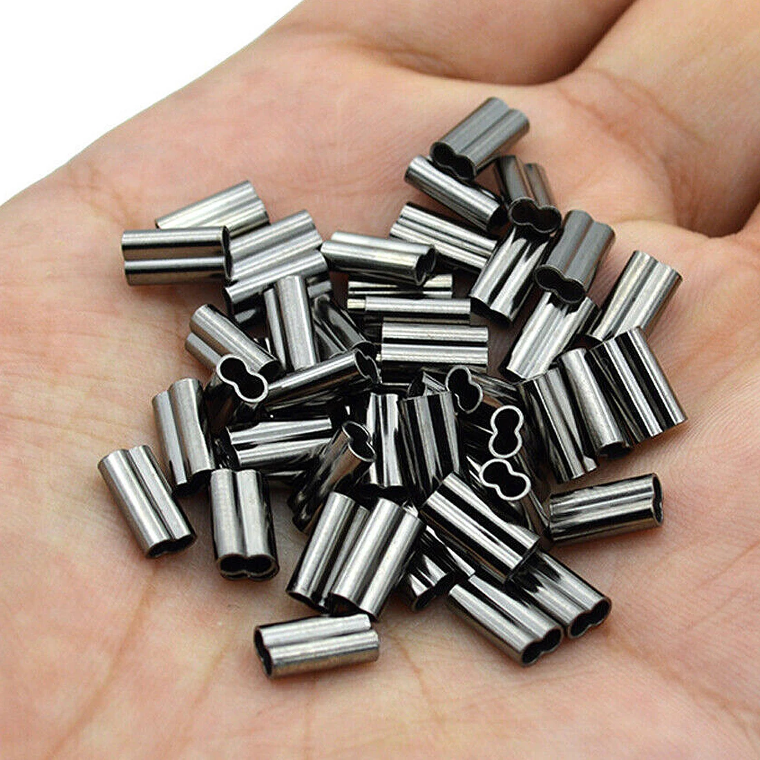 Greensen 100pcs 6 Tailles Double Barrel Ligne De Pêche À
