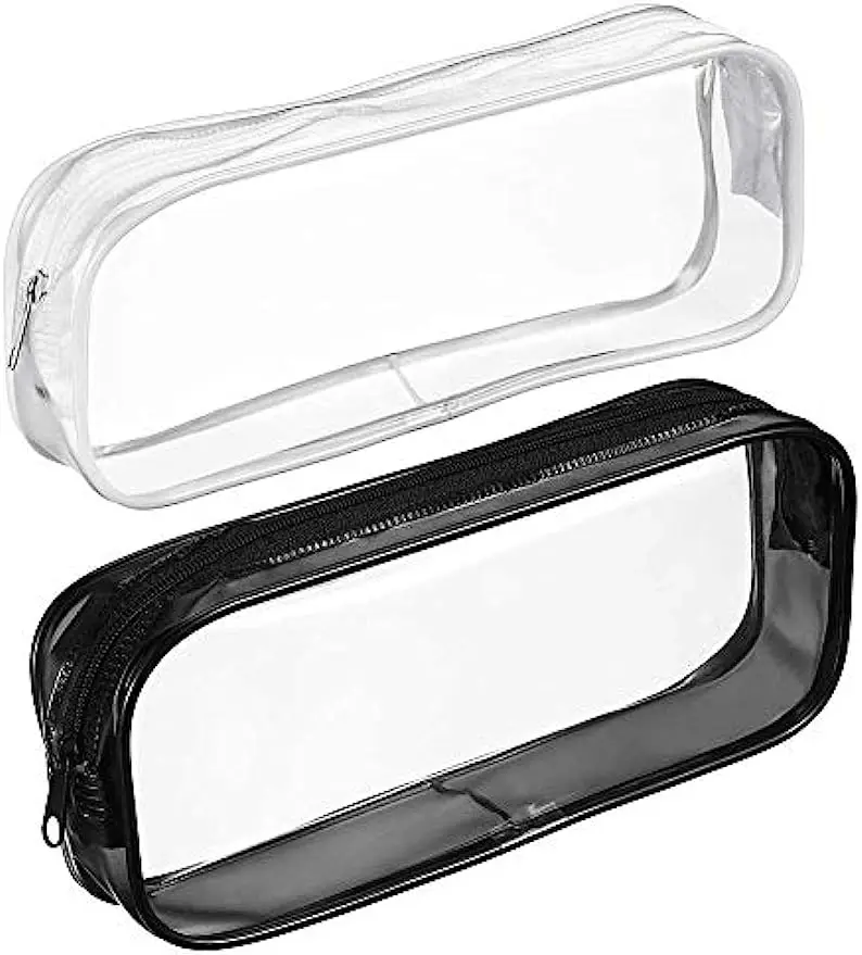 Pencil Case Kawaii Large Capacity Waterproof Transparent Pencil Case Cosmetic Bag For Girls School Office Supplies