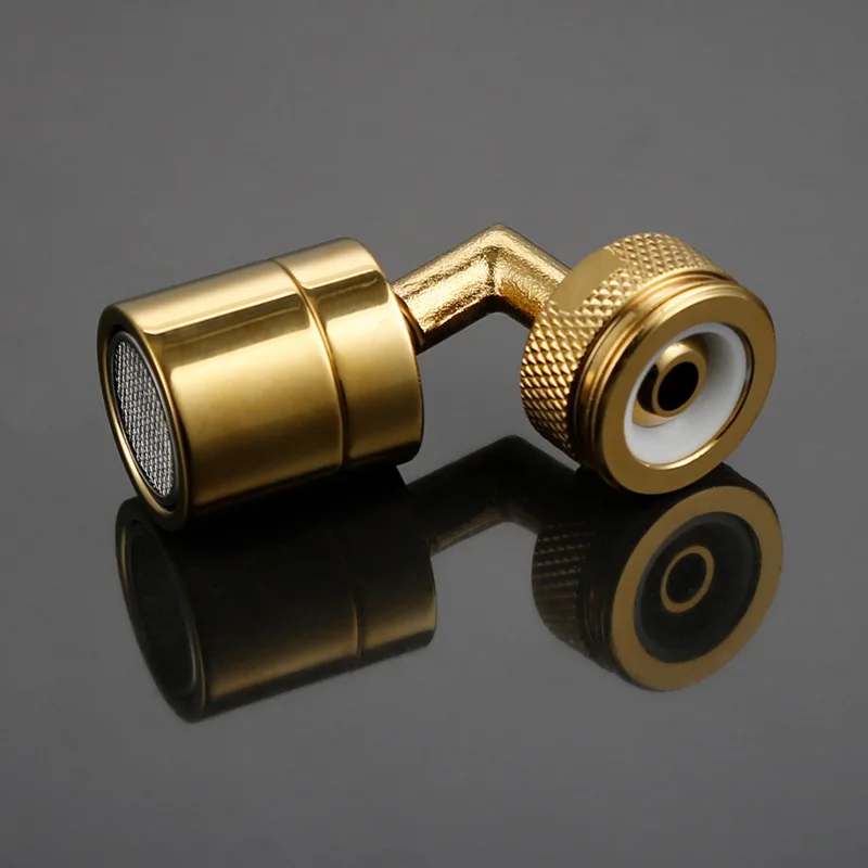 1PC Brass+PC Gold Universal Extender Bathroom Swivel Faucet Splash-Proof Faucet Washbasin Faucet Aerator