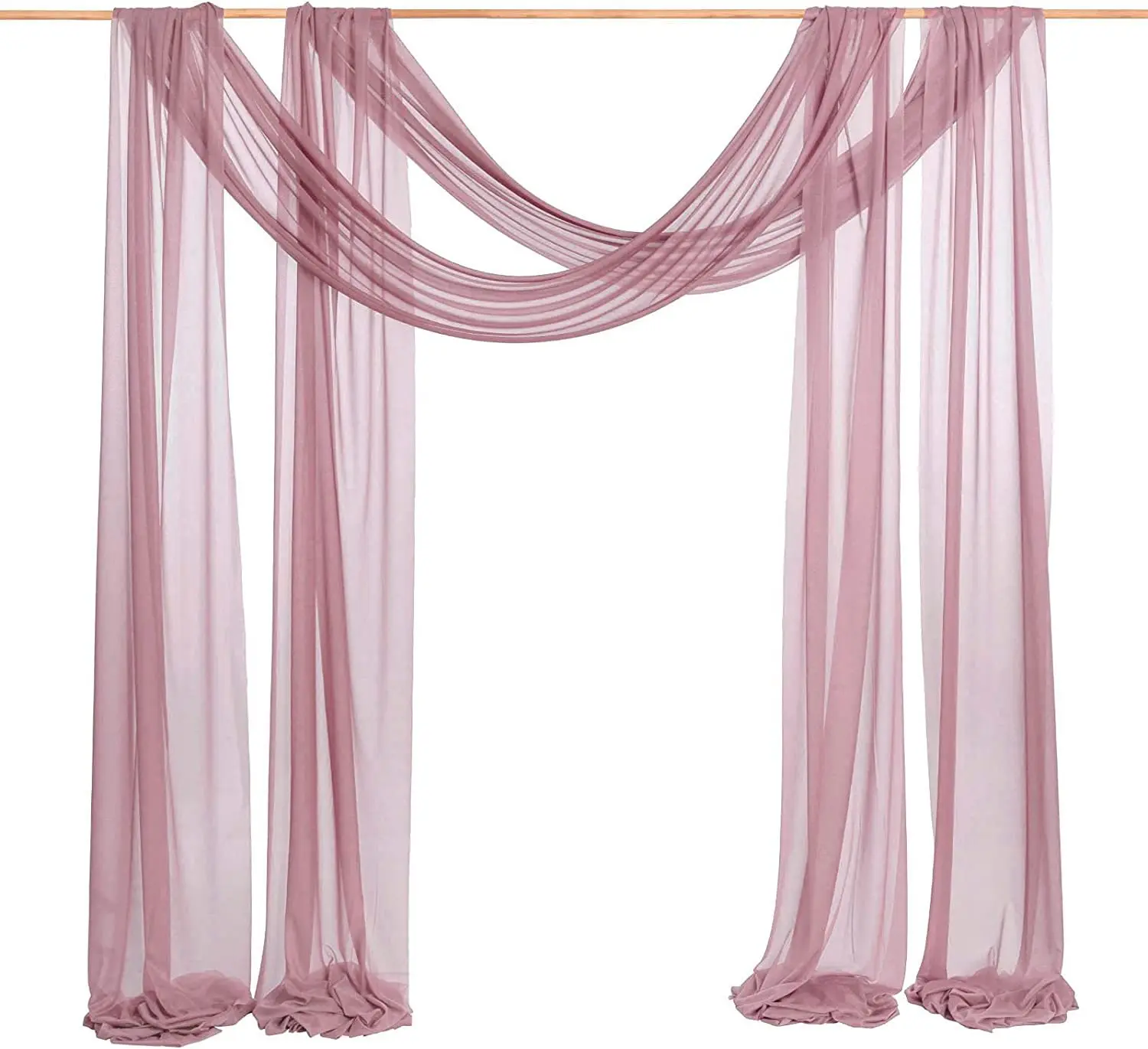 

Wedding Arch Draping Fabric 2 Panels Sheer Backdrop Curtain Drapes for Wedding Ceremony Birthday Party Decoration Backdrop Stage