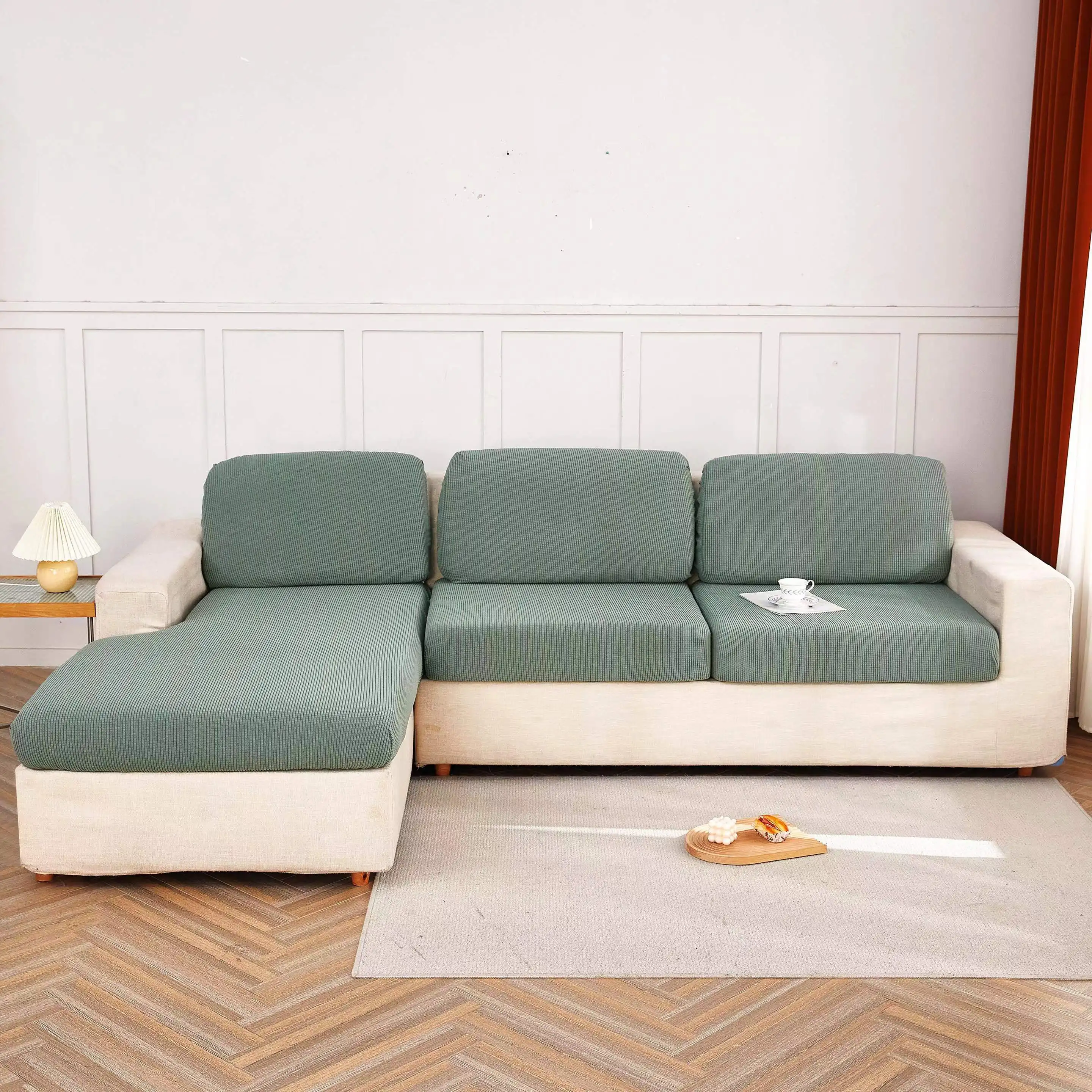 Jacquard Sofa Slipcover Non-slip Stretch Adjustable Sofa Cover Furniture Protector for Bedroom Office Living Room Home Decor 5