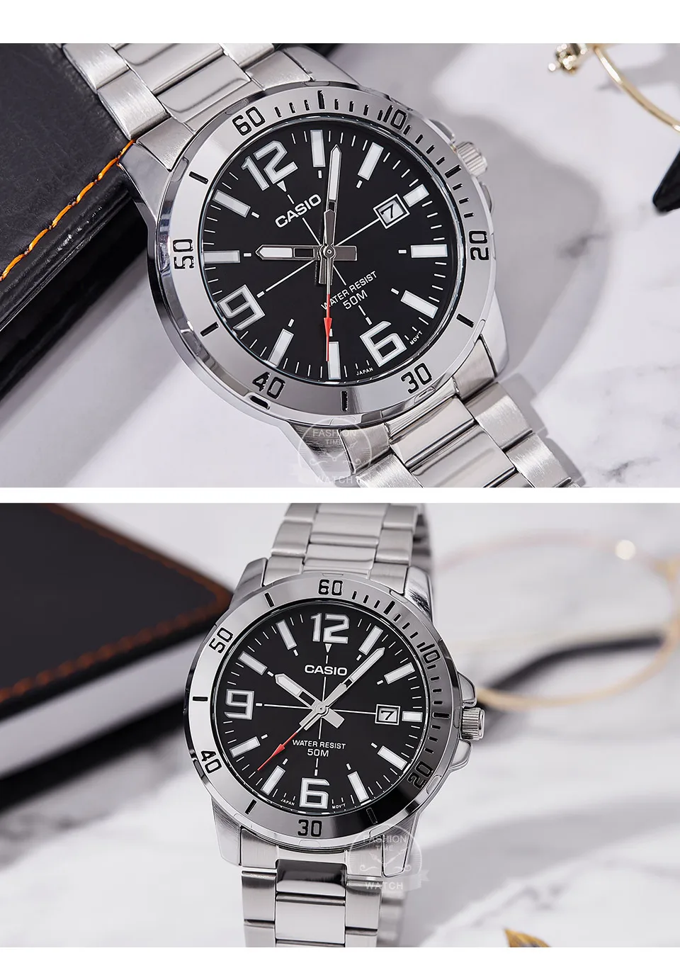 Casio Watch For Men Stainless Steel Bracelet Business styles  relogio masculino MTP-VD01D