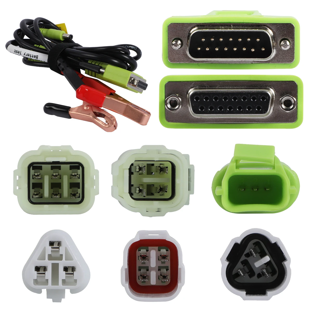 

Кабель диагностический QPKUNG для мотоциклов, адаптер для локомотивных двигателей DB 15P для Yamaha Honda KTM, подходит для тестера мотоциклов M100