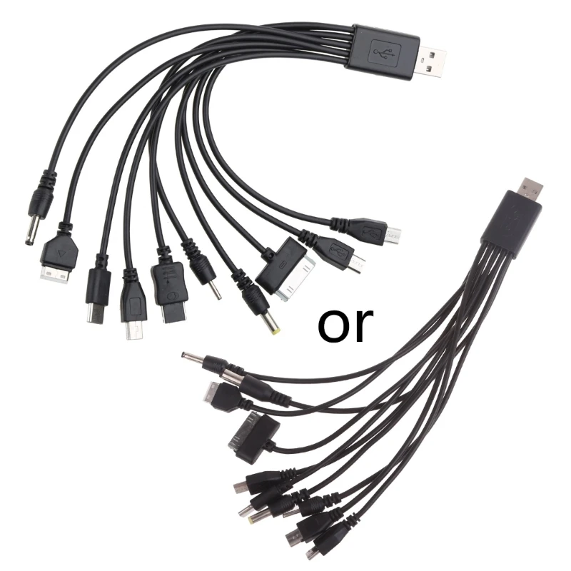 

Y1UB Универсальный USB-кабель для зарядного устройства сотового телефона с несколькими разъемами 10 в 1 USB-кабель для зарядного