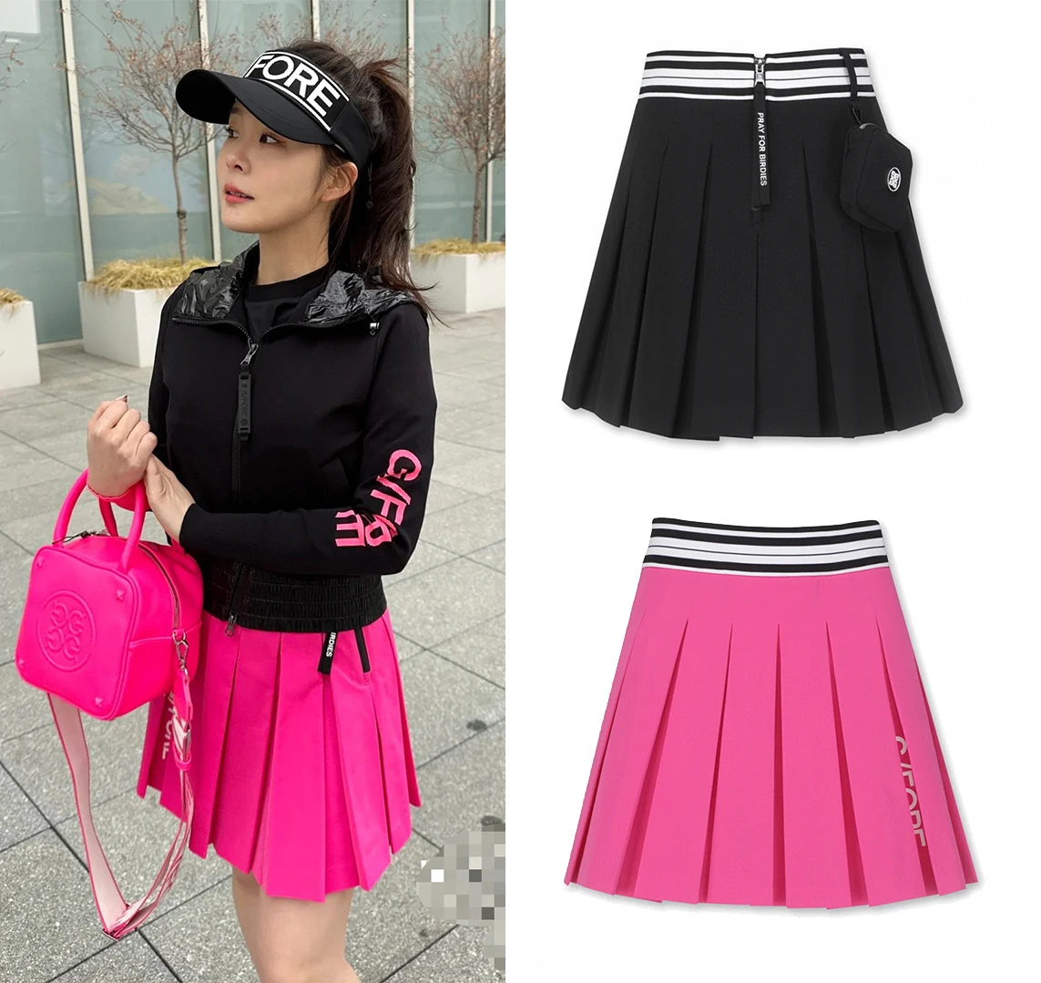 Ladies Golf Skirts 2023 Summer New Elastic Waist Short Skirts Women