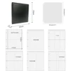 PLRBOK A5 Premium PU Leather 3-Ring Insert Photo Album - Matte Textured Binder Cover,Single-Sided Transparent PP Plastic Sleeves 4