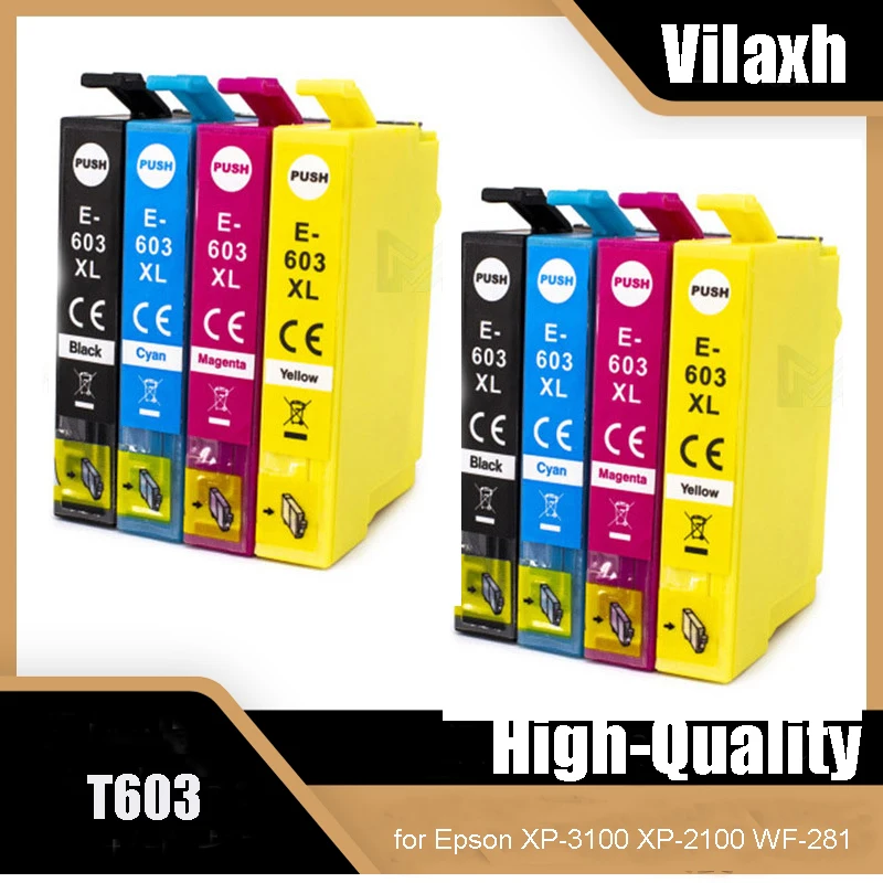 Cartucce Di Inchiostro 603Xl Per Epson Xp 2100 603 T603Xl Per Epson Xp-3100 Xp-2100 Wf-2810 Xp-3105 Xp-4100 Wf-2830 Xp-2105 Inchiostro Per Stampante