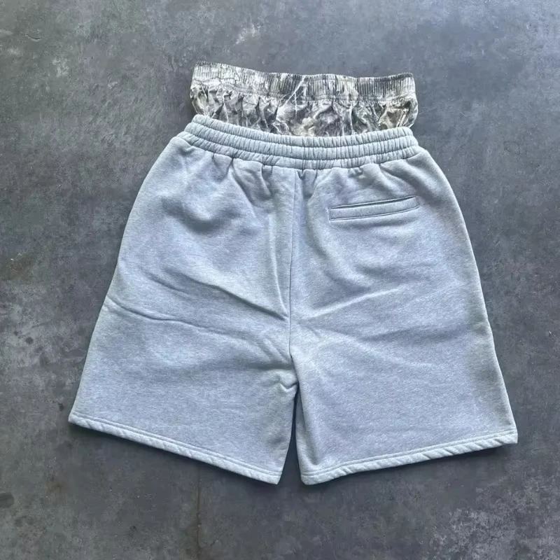 Y2K Retro Shorts Camouflage Pattern Double Waist Embroidered Streetwear Men Women Harajuku Hip Hop Casual Boxer Sports Shorts 2