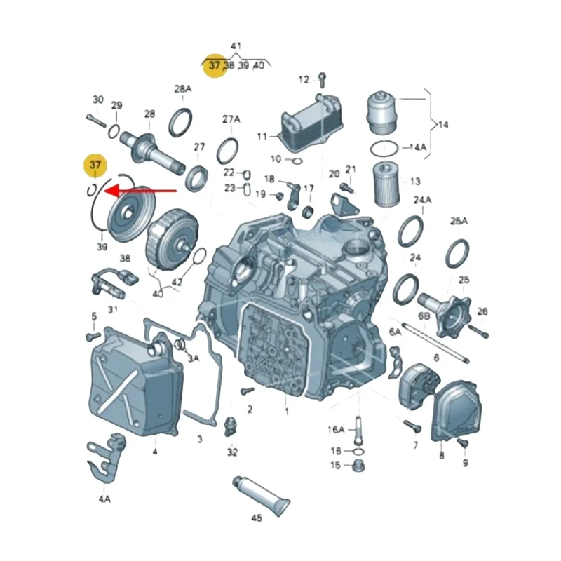 10PCS for Skoda AUDI VW Magotan CC Golf Scirocco Sharan DQ250 Six Speed Dual Clutch Transmission Clutch Gasket Washer 02E398 321