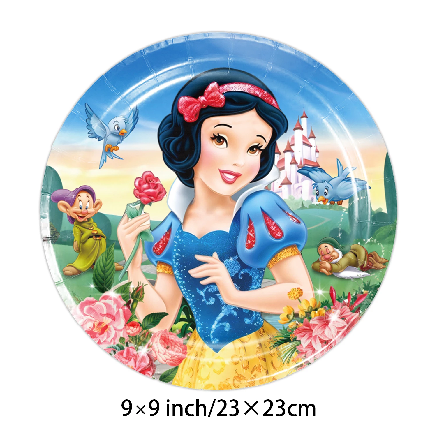 Geburtstag Schneewittchen Dekoration Partyzubehör Set Ballon Teller Tasse Serviette Banner Kuchen Topper Schneewittchen Geburtstag Baby Dekoration – Detail 10