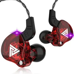 Enhanced Product Title: Premium Copper Driver HiFi Wired Earphones with Deep Bass and Built-In Microphone (Red)