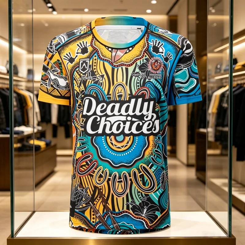 2026 Indigenous Star Rugby Team 3D-gedrucktes Fan-Shirt, geeignet für Familien- und Kindersport und Freizeit, schnell trocknendes T-Shirt