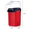 Popcorn Machine Healthy Hot Air Oil Free Corn Popper, Home Small Popcorn Pots Fully Automatic Popcorn Machine Christmas Snacks 4
