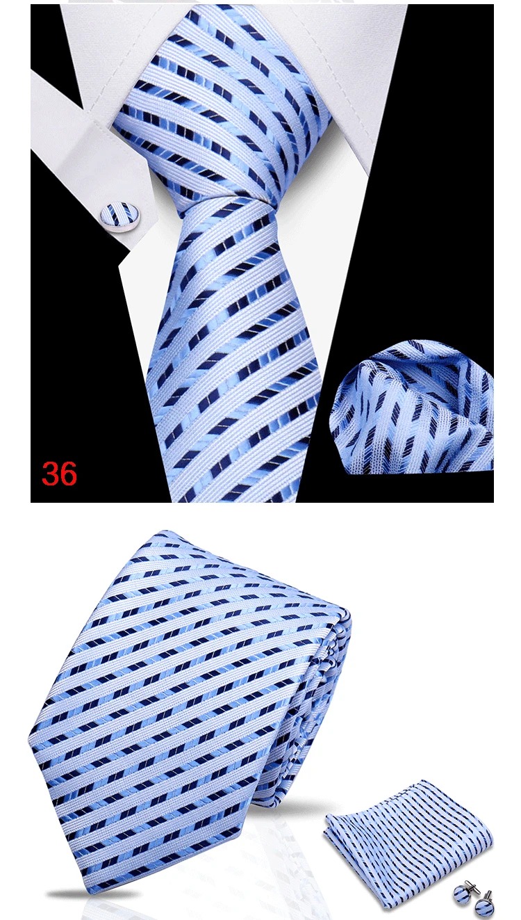 HUISHI 3-teiliges blaues Business-Herren-Krawatten-Set, handgefertigt, für Herren, formell, luxuriös, Hochzeit, hochwertiges Gravata-Anzug-Zubehör – Detail 39