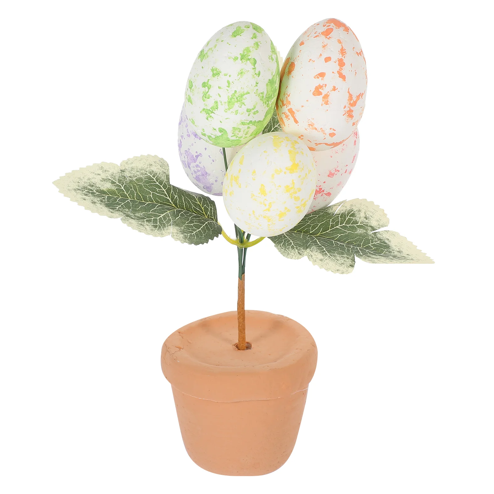 

Easter Tabletop Egg Bonsai Ornament Desktop Egg Potted Plant Statue Easter Decoration