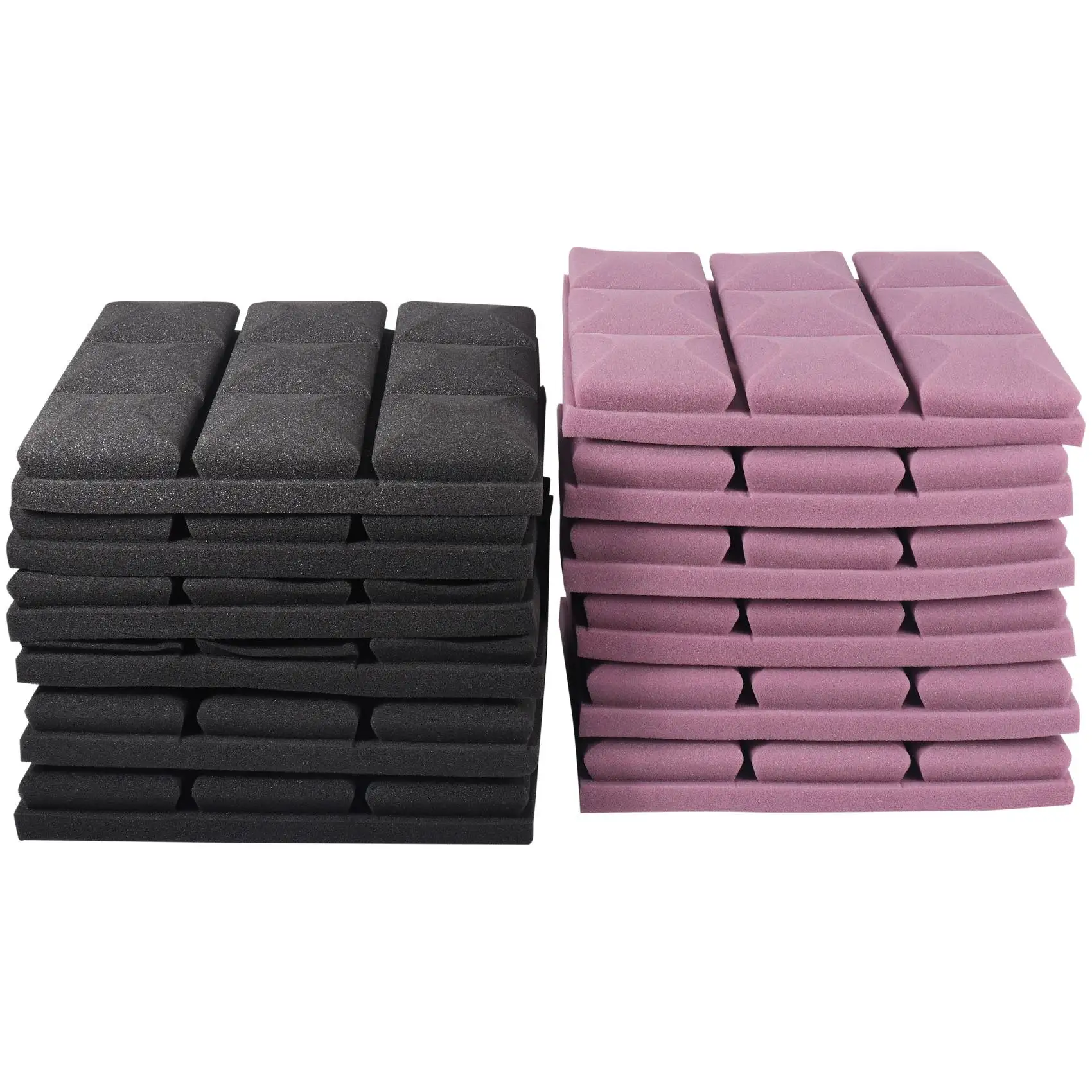 

12Pcs Acoustic Soundproof FoamAcoustic Panels Foam Tiles with High Density Cancelling Foam for Recording Studio