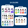 24 Colors Airbrush Nail Ink 10ML Nail Polish Paint Use For Airbrush Spray Gun Nail Art Color Paint Hollow Pattern Manicure Tool 1