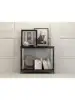 Black Finish 3-Tier X-Design Occasional Console Sofa Table Bookshelf 5