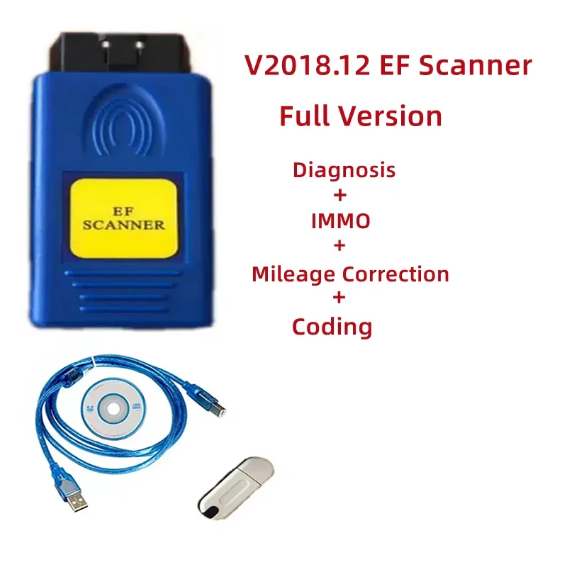 

V2018.12 E/F Scanner II Full Version for BMW E/F Scanner II Diagnosis + IMMO + Mileage Correction + Coding