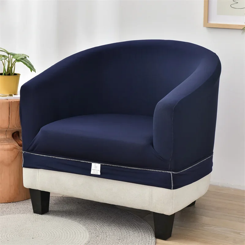 Sofa covers Solid Color Armchair Couch Cover Relax Stretch Single Seater Bath Tub Club Sofa Slipcover for Living Room Elastic Cover Washable