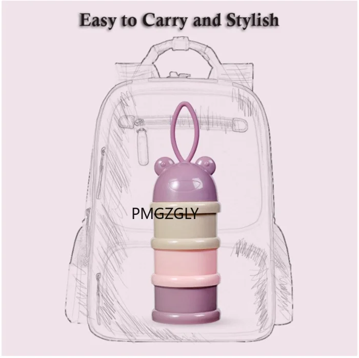 Three layer side door milk powder box Baby Feeding Portable Newborn Milk Container Infant Kids Formula Milk Powder storage