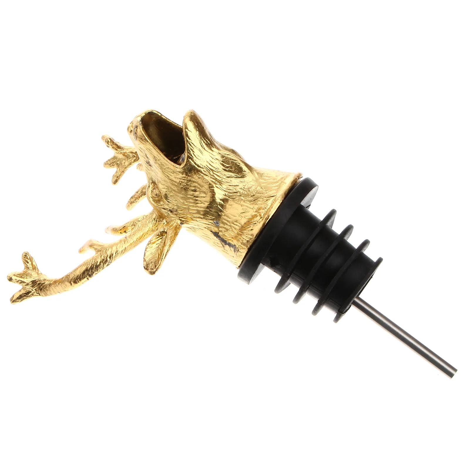 

Deer Pourer Zinc Alloy Bottle Stopper Aerator Bottle Cap Pourer for Bar Party Restaurant ( Golden )