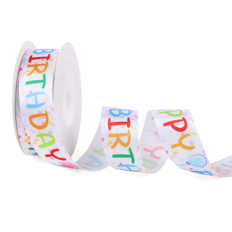 9,14 Meter Bunte Happy Birthday Bänder Geschenkbox-Dekorationsbänder Schleifen für Kindergeburtstag Geschenkverpackung Dekoration – Detail 11